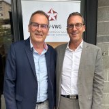 Christophe Germanier (à gauche) succède à Stéphane Coppey à la présidence de la FCV